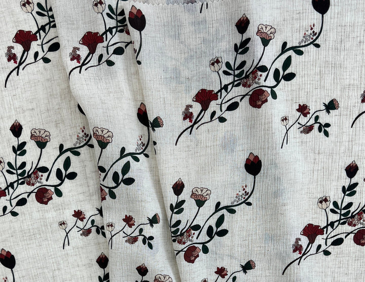 Lamp Light - Linen Rayon Print Fabric, Design by Madeline, Madswick Studio, 8226