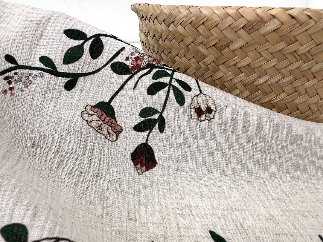 Lamp Light - Linen Rayon Print Fabric, Design by Madeline, Madswick Studio, 8226