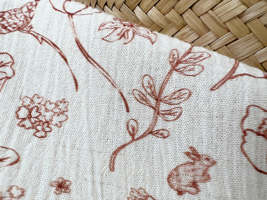 Birds of a Feather, Linen Rayon Print Fabric, Design by Madeline, Madswick Studio, 8222 8223 8224 8225