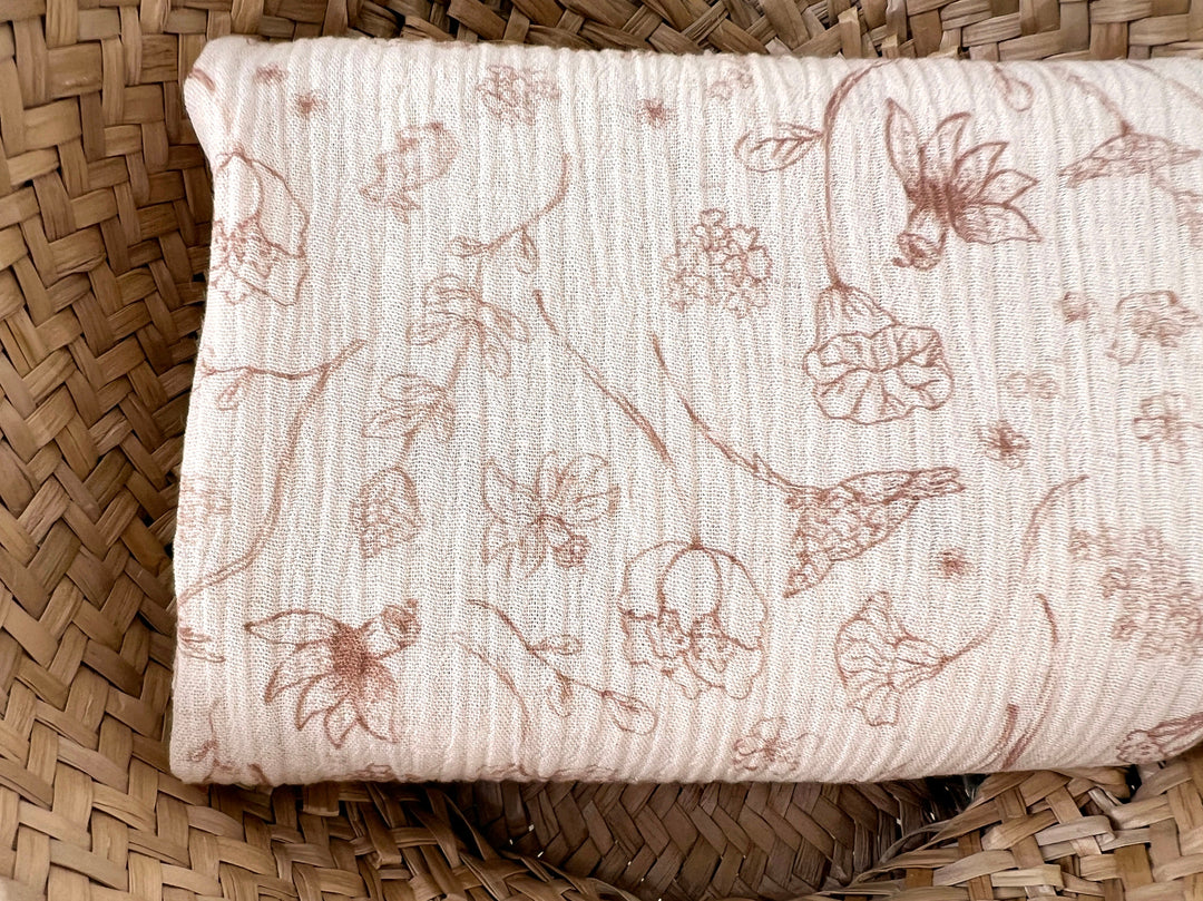 Birds of a Feather, Linen Rayon Print Fabric, Design by Madeline, Madswick Studio, 8222 8223 8224 8225
