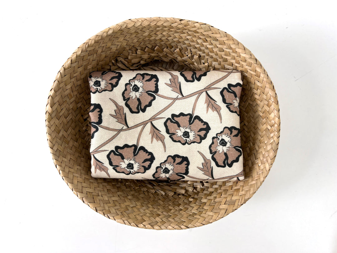 Drifting on the Vineyard – Ramie Cotton Satin Weave Fabric, Design by Madeline, Madswick Studio, 8229 8230 8231