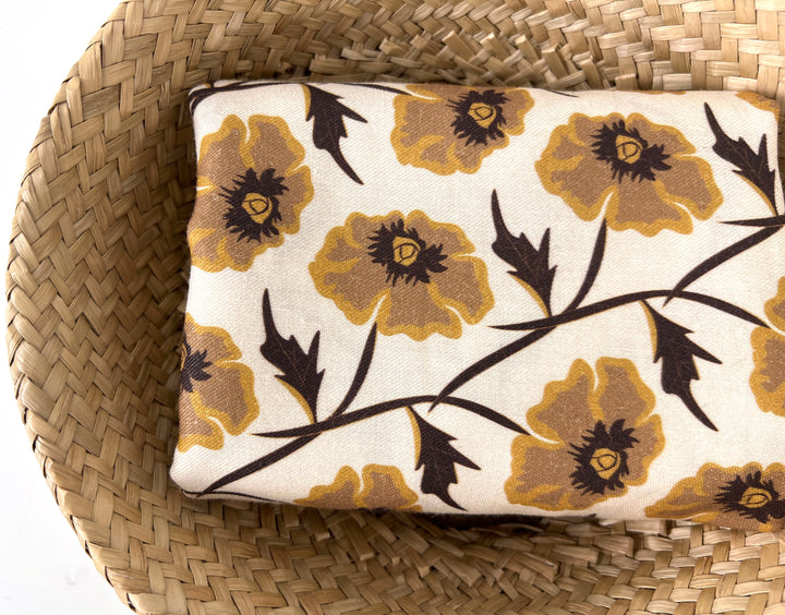 Drifting on the Vineyard – Ramie Cotton Satin Weave Fabric, Design by Madeline, Madswick Studio, 8229 8230 8231