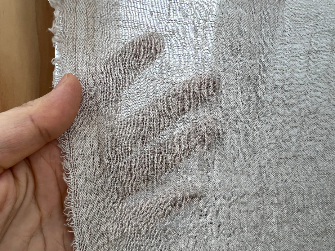Pure Linen Slight Wrinkle-Effect Fabric - High-Twist Yarn, Low Density 6554 6242