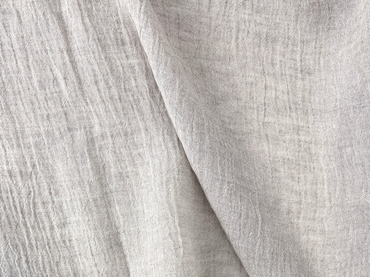 Pure Linen Slight Wrinkle-Effect Fabric - High-Twist Yarn, Low Density 6554 6242