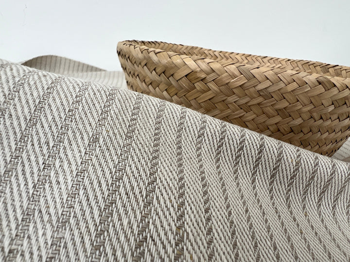 Linen Cotton Fabric – Dobby Herringbone Twill Weave, Medium Heavy Weight 1592