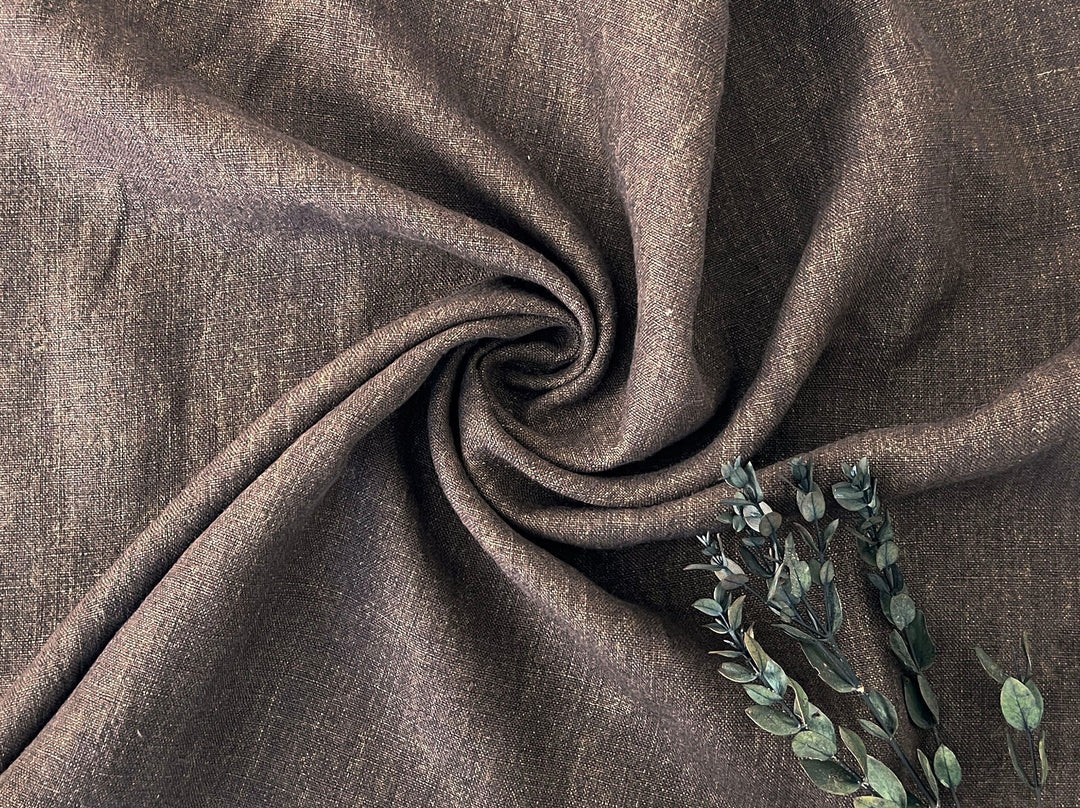100% Linen Fabric – Two-Tone Heavyweight Twisted Yarn, Pre-Washed  8221 7351 7973 8089