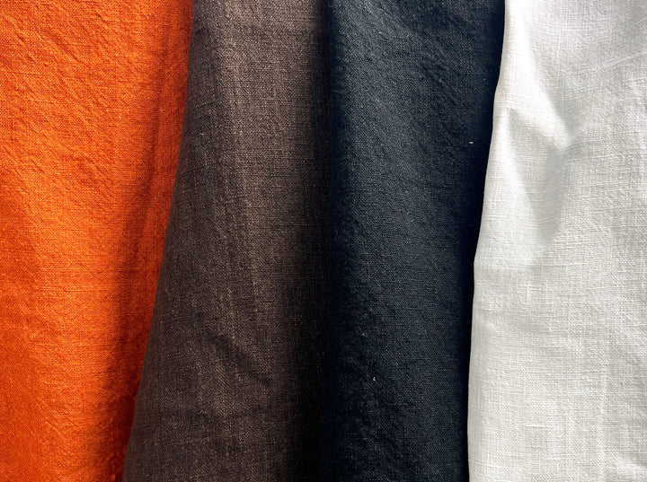 100% Linen Fabric – Two-Tone Heavyweight Twisted Yarn, Pre-Washed  8221 7351 7973 8089