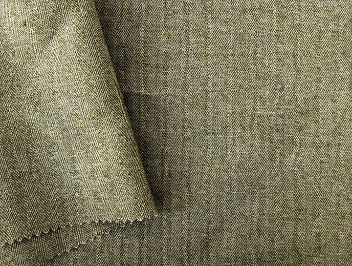 Linen Blend Herringbone Chambray Fabric with Stretch – Medium Weight 8013 8014 8200