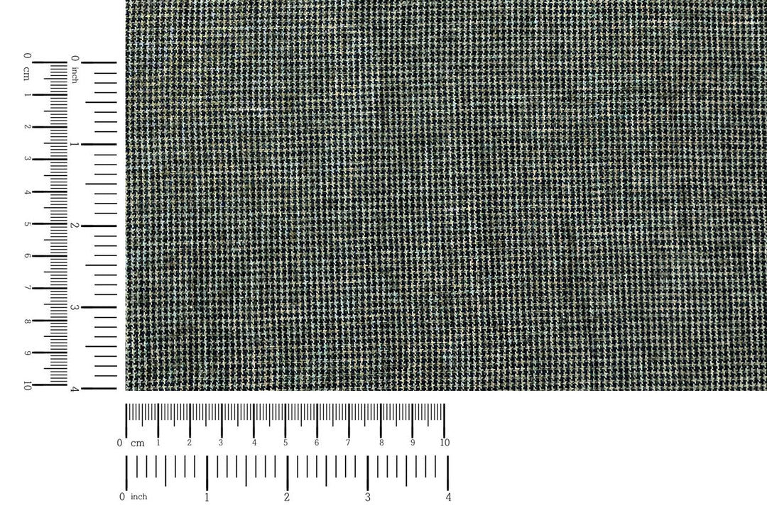 Linen Blend Micro Gingham Fabric – Delavé Texture, Medium Weight 8065 8075