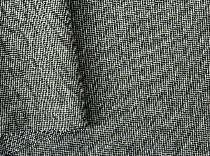 Linen Blend Micro Gingham Fabric – Delavé Texture, Medium Weight 8065 8075