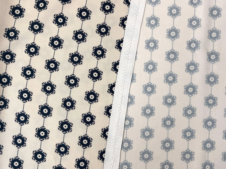Medalians - Brass Collection - Wool Rayon Print Fabric, Design by Madeline, Madswick Studio 8370 8371 8372 8373 8374 8375