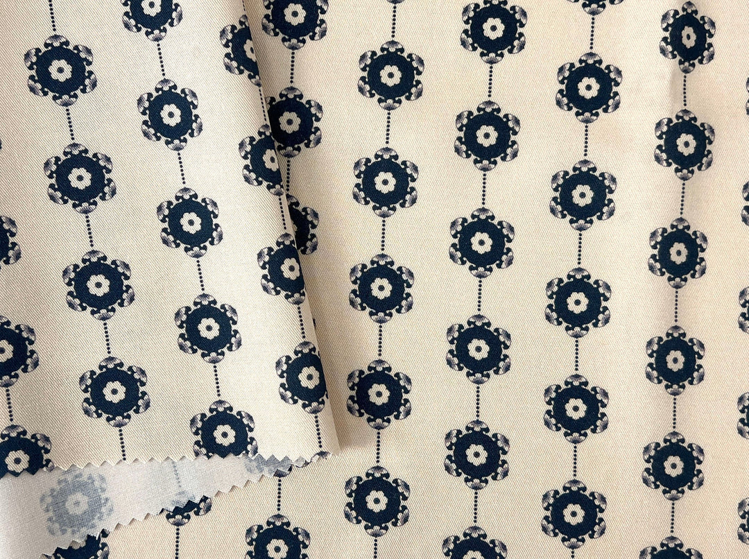 Medalians - Brass Collection - Wool Rayon Print Fabric, Design by Madeline, Madswick Studio 8370 8371 8372 8373 8374 8375