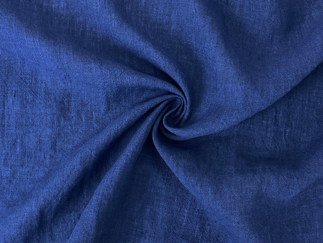 100% Linen Soft&Crisp Fabric 21s Vintage Navy(dark) 6183