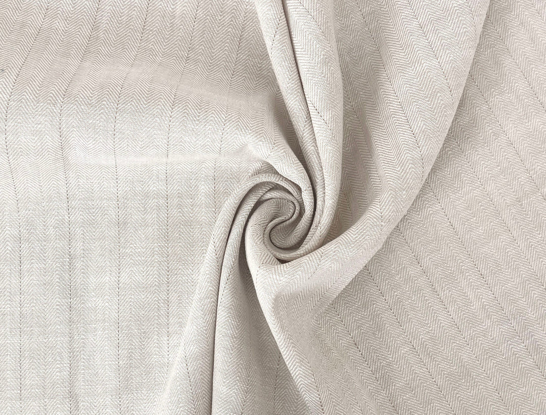 Two-Tone Herringbone Pinstripe | Linen Cotton Fabric 7303 7304