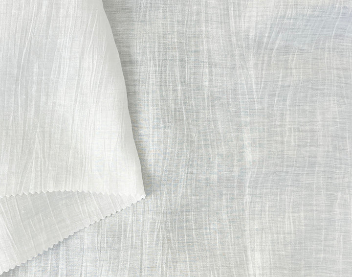 Crinkle White | Linen Nylon Fabric 2995