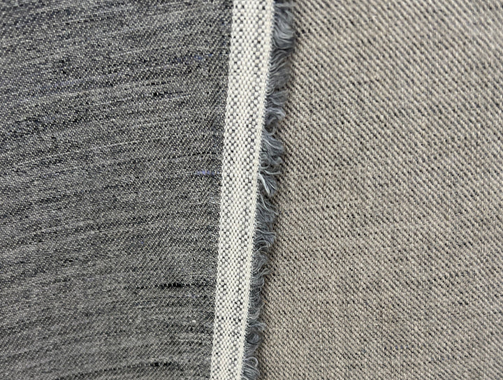 Two-Tone Chambray Twill | 100% Linen Fabric 8331 8332