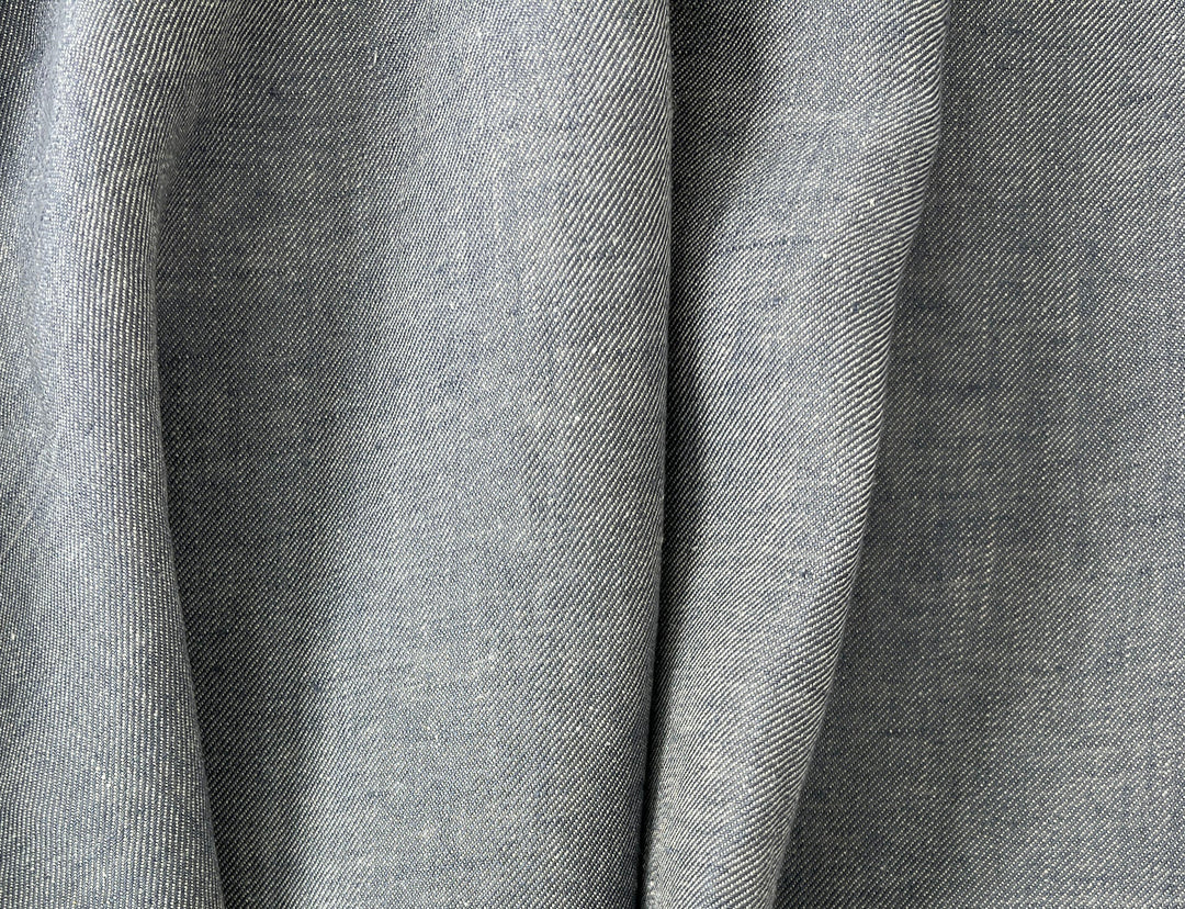 Two-Tone Chambray Twill | 100% Linen Fabric 8331 8332