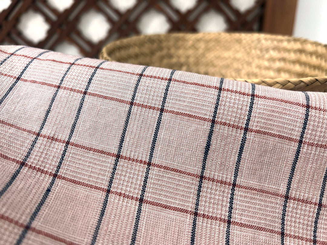 Lightweight Glen Plaid | Linen Cotton Blend Fabric 7798 7799 8060