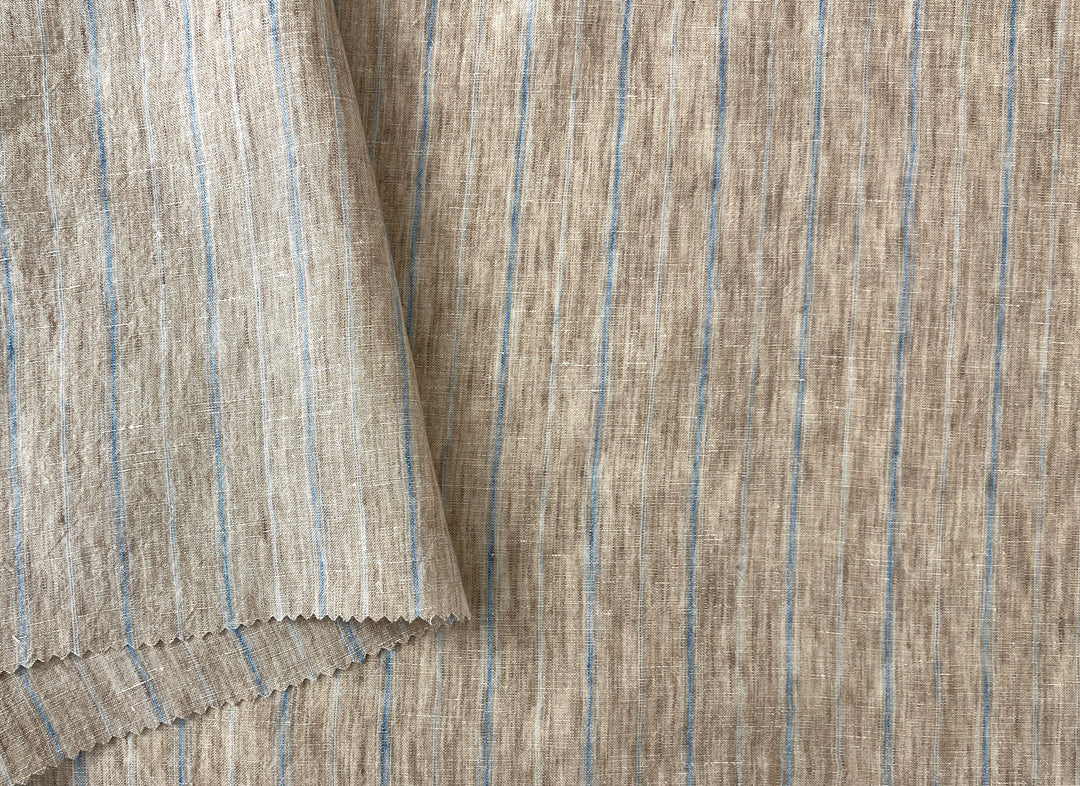 100% Linen Fabric Delave Stripe  Lightweight 7500 7501 7751 7723 7724