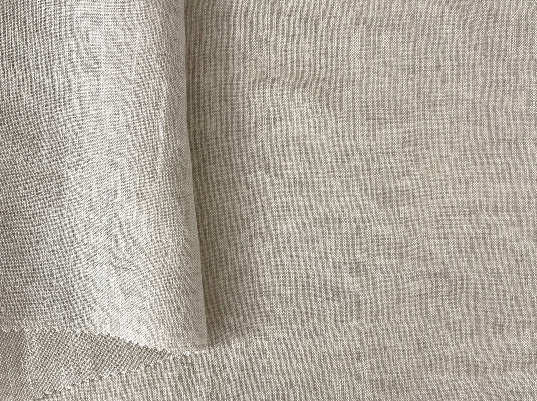 100% Linen Fabric – Medium to Heavyweight, Soft Finish Natural(light) 8236