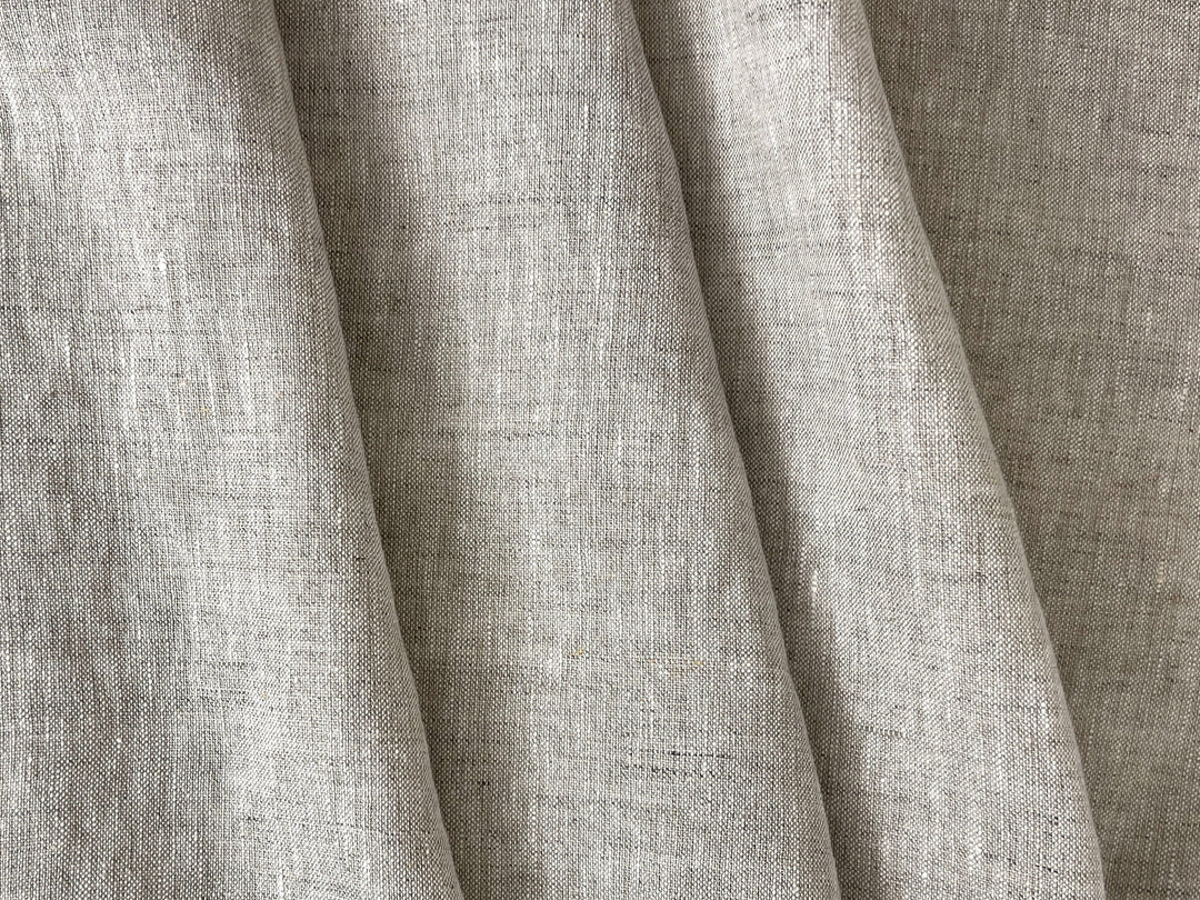 100% Linen Fabric – Medium to Heavyweight, Soft Finish Natural 8183