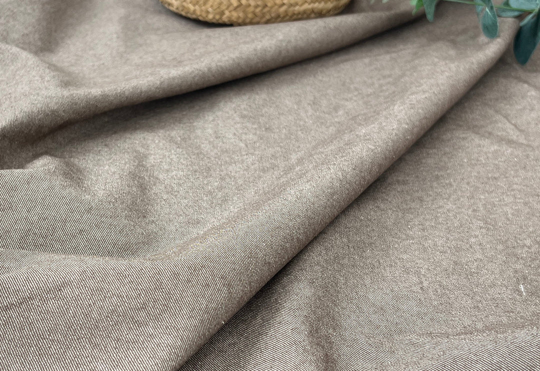 Two-Tone High-Density Twill Fabric | Linen Cotton Blend | Medium-Heavy Weight 8424 8425 8426