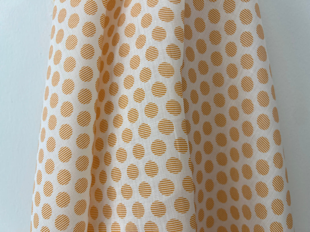 100% Ramie Fabric with Micro-Stripe Polka Dot Print, Lightweight 4776 8456 8457 8458