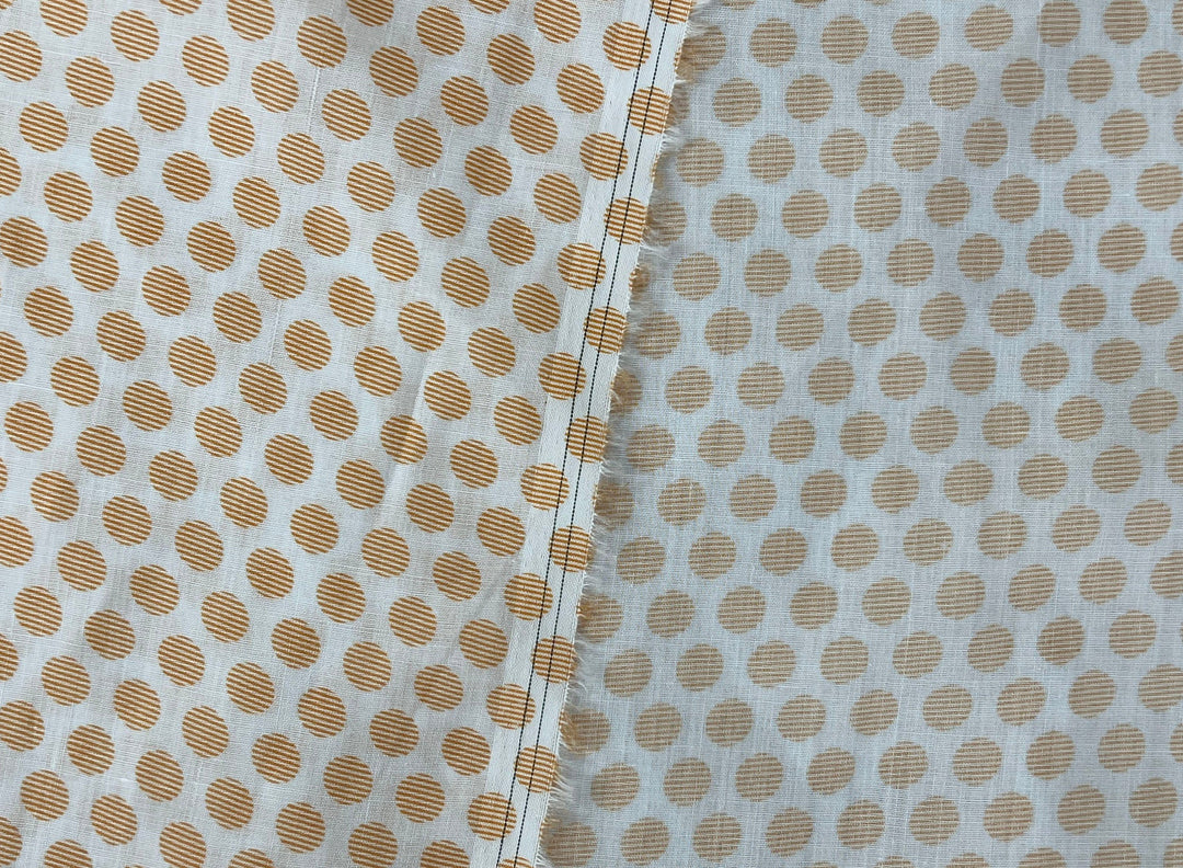 100% Ramie Fabric with Micro-Stripe Polka Dot Print, Lightweight 4776 8456 8457 8458