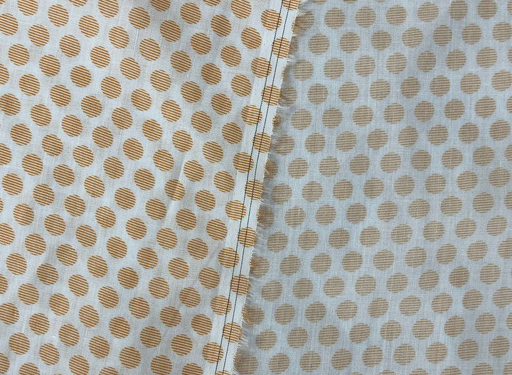 100% Ramie Fabric with Micro-Stripe Polka Dot Print, Lightweight 4776 8456 8457 8458
