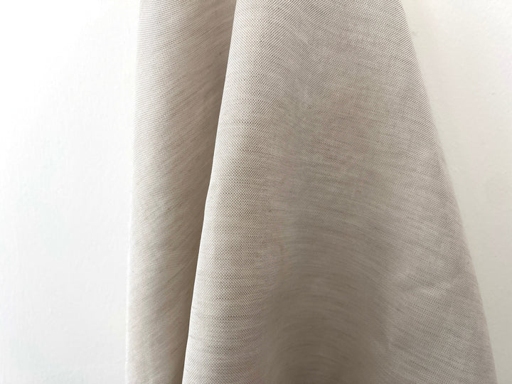 Linen Lyocell Textured Dobby Fabric | Neutral Two-Tone Chambray 1629