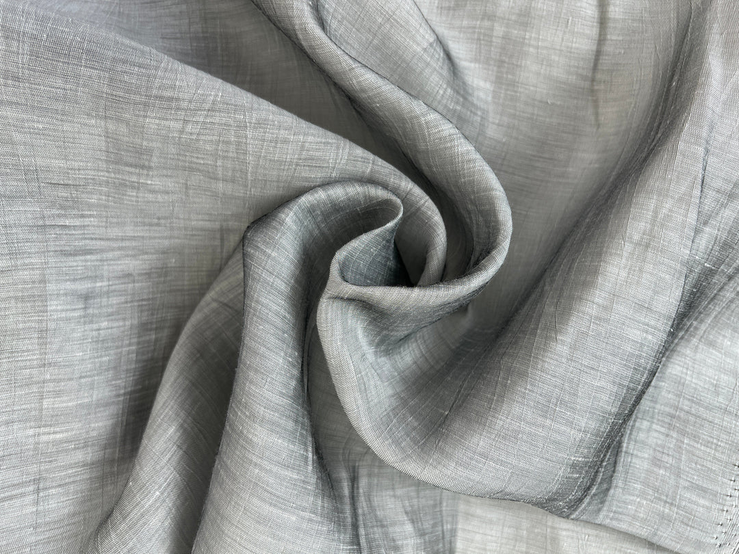 Textured Crushed Linen Blend Fabric | Creased Wrinkle Effect | 54"