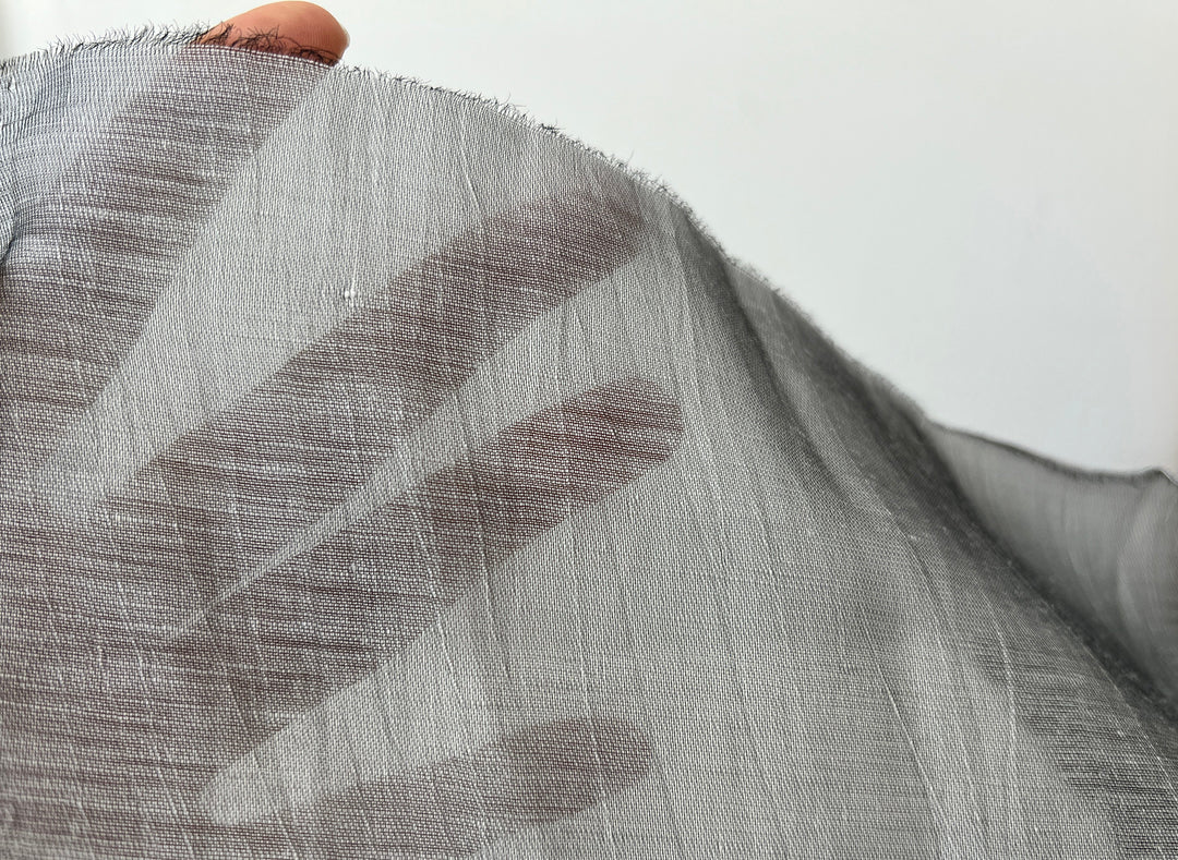 Textured Crushed Linen Blend Fabric | Creased Wrinkle Effect | 54"