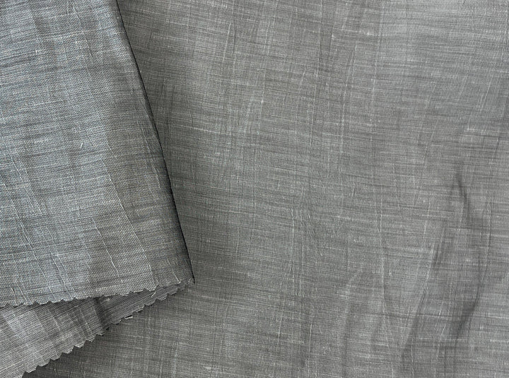 Textured Crushed Linen Blend Fabric | Creased Wrinkle Effect | 54"