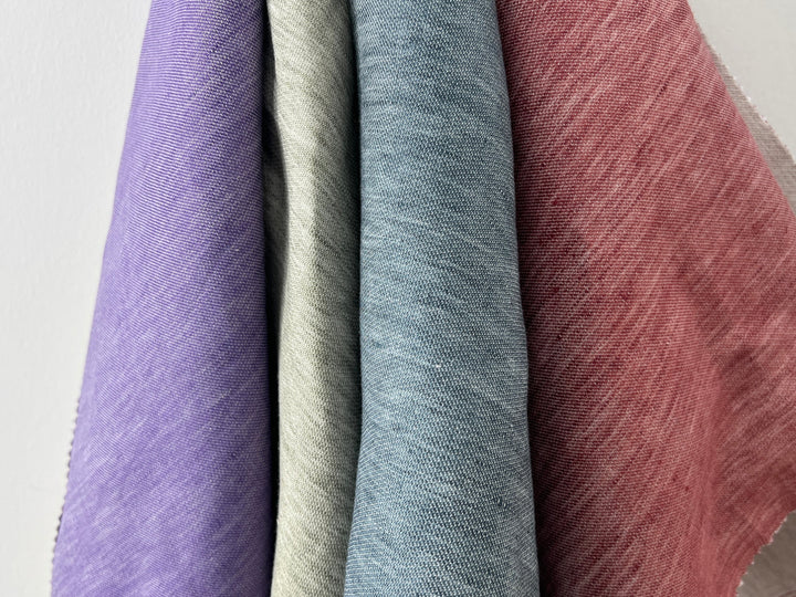 Double-Face Linen Cotton Fabric | Two-Tone Reversible Weave | 52" 6953 6954 6955 6956