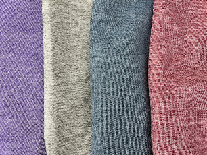 Double-Face Linen Cotton Fabric | Two-Tone Reversible Weave | 52" 6953 6954 6955 6956