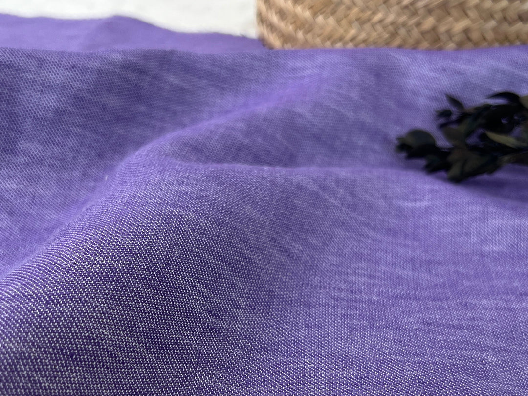 Double-Face Linen Cotton Fabric | Two-Tone Reversible Weave | 52" 6953 6954 6955 6956