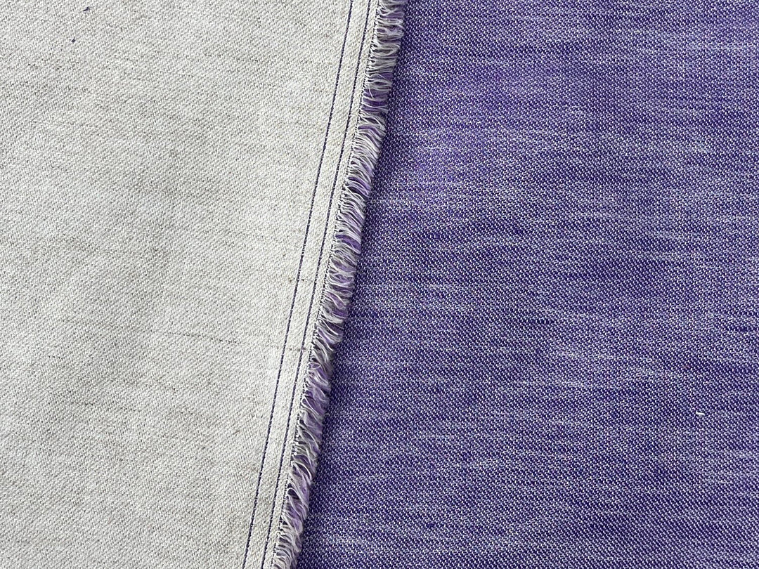 Double-Face Linen Cotton Fabric | Two-Tone Reversible Weave | 52" 6953 6954 6955 6956