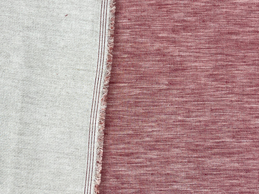 Double-Face Linen Cotton Fabric | Two-Tone Reversible Weave | 52" 6953 6954 6955 6956