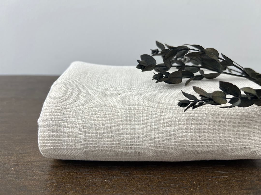 Pre-Washed Linen Rayon Cotton Blend Fabric | Subtle Flax Fleck Dobby | 44''  3059