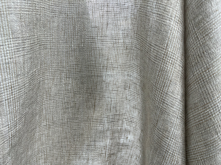 Linen Blend Fabric High Twisted Yarn Navy Glen Plaid Medium Weight 7077 7839 7078 7563 8330