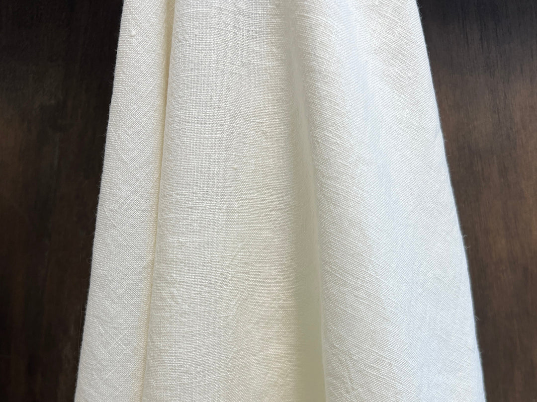 100% Linen Fabric | Ivory Cream | Medium-to-Heavyweight | 48"   7470