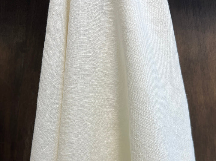 100% Linen Fabric | Ivory Cream | Medium-to-Heavyweight | 48"   7470