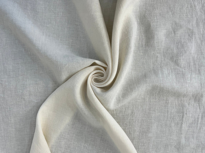 100% Linen Fabric | Ivory Cream | Medium-to-Heavyweight | 48"   7470