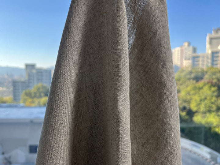 100% Linen Fabric – Medium to Heavyweight, Soft Finish | Flax Natural   7592