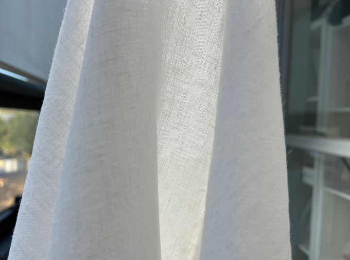100% Linen Fabric | High-Twist 9s Yarn | Snow White | Medium-Heavy Weight 4942