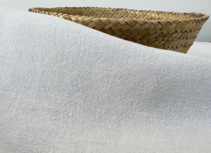 100% Linen Fabric | High-Twist 9s Yarn | Snow White | Medium-Heavy Weight 4942