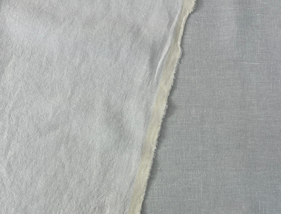 100% Linen Fabric | High-Twist 9s Yarn | Snow White | Medium-Heavy Weight 4942
