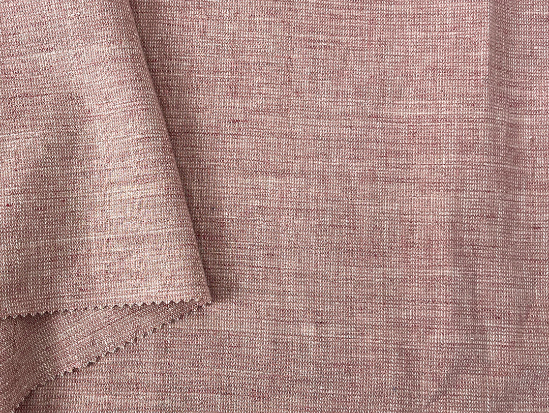 Linen Blend Fabric | Micro Herringbone Twill | Medium Weight | 51"