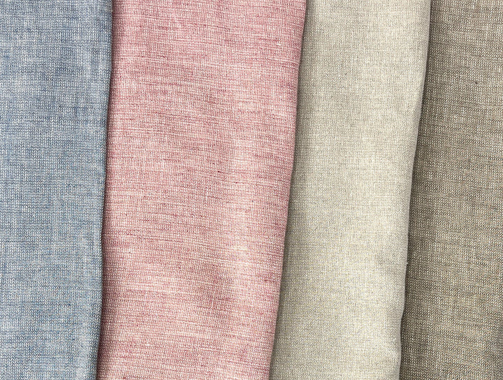 Linen Blend Fabric | Micro Herringbone Twill | Medium Weight | 51"