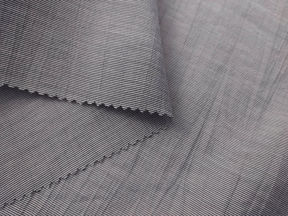 Bamboo mixed fabric with crease effect 4055 - The Linen Lab - Gray